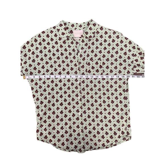 Scotch And Soda Sz XS Journee Au Soleil Green Floral Button-Down Blouse - Picture 5 of 10